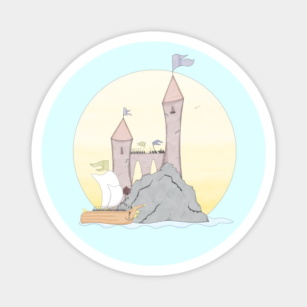 The Storming of Wonky Castle Magnet by Shadow Lab